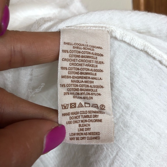 Free people white sleeves too with open tie back - Picture 6 of 7